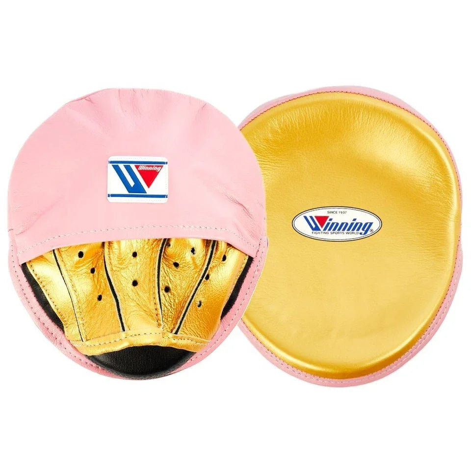 Front Back Winning Pink & Gold Punching Mitts
